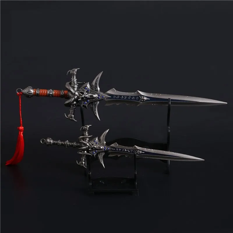 30cm Sword World of Warcraft Sword Katana Lich King Frostmourne Alloy Game Keychain Weapon Model Replica Toys for Children Gift