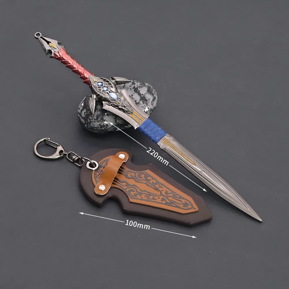 30cm Sword World of Warcraft Sword Katana Lich King Frostmourne Alloy Game Keychain Weapon Model Replica Toys for Children Gift