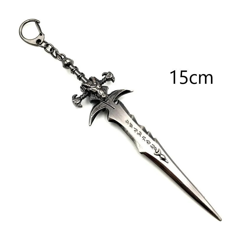 30cm Sword World of Warcraft Sword Katana Lich King Frostmourne Alloy Game Keychain Weapon Model Replica Toys for Children Gift
