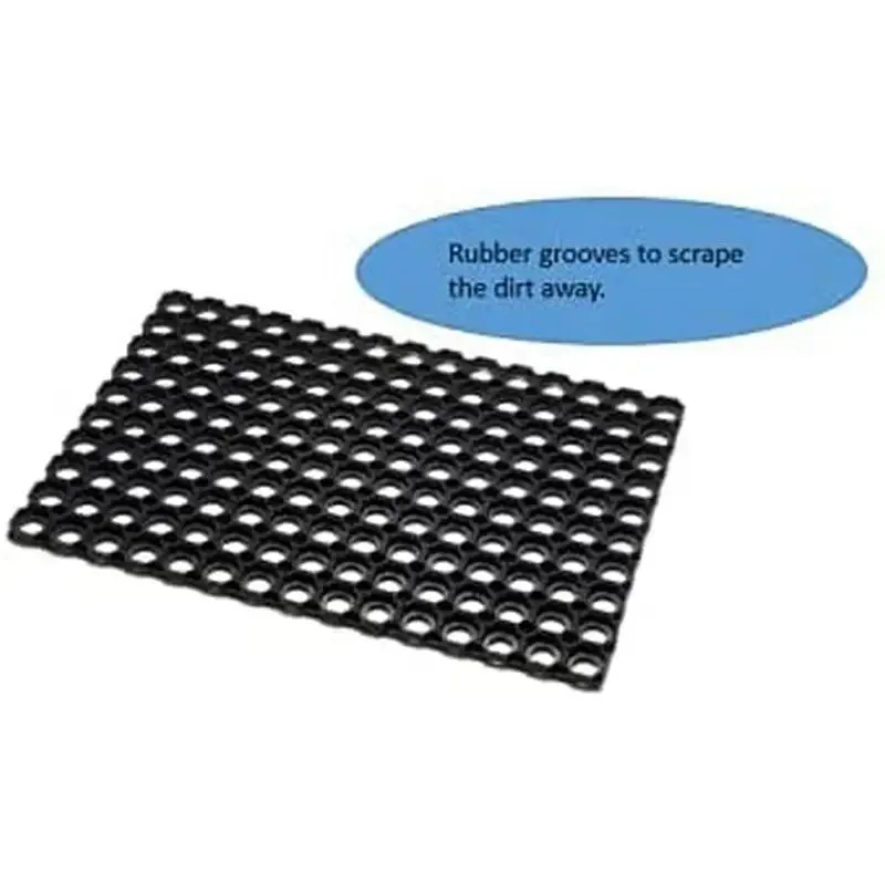 Addis Honeycomb Door Mat Heavy Duty 100% Rubber- 60 x 40cm
