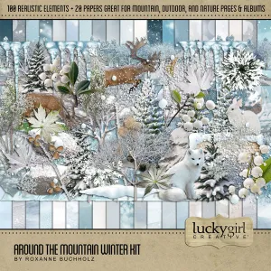 Around the Mountain Winter Digital Scrapbook Kit