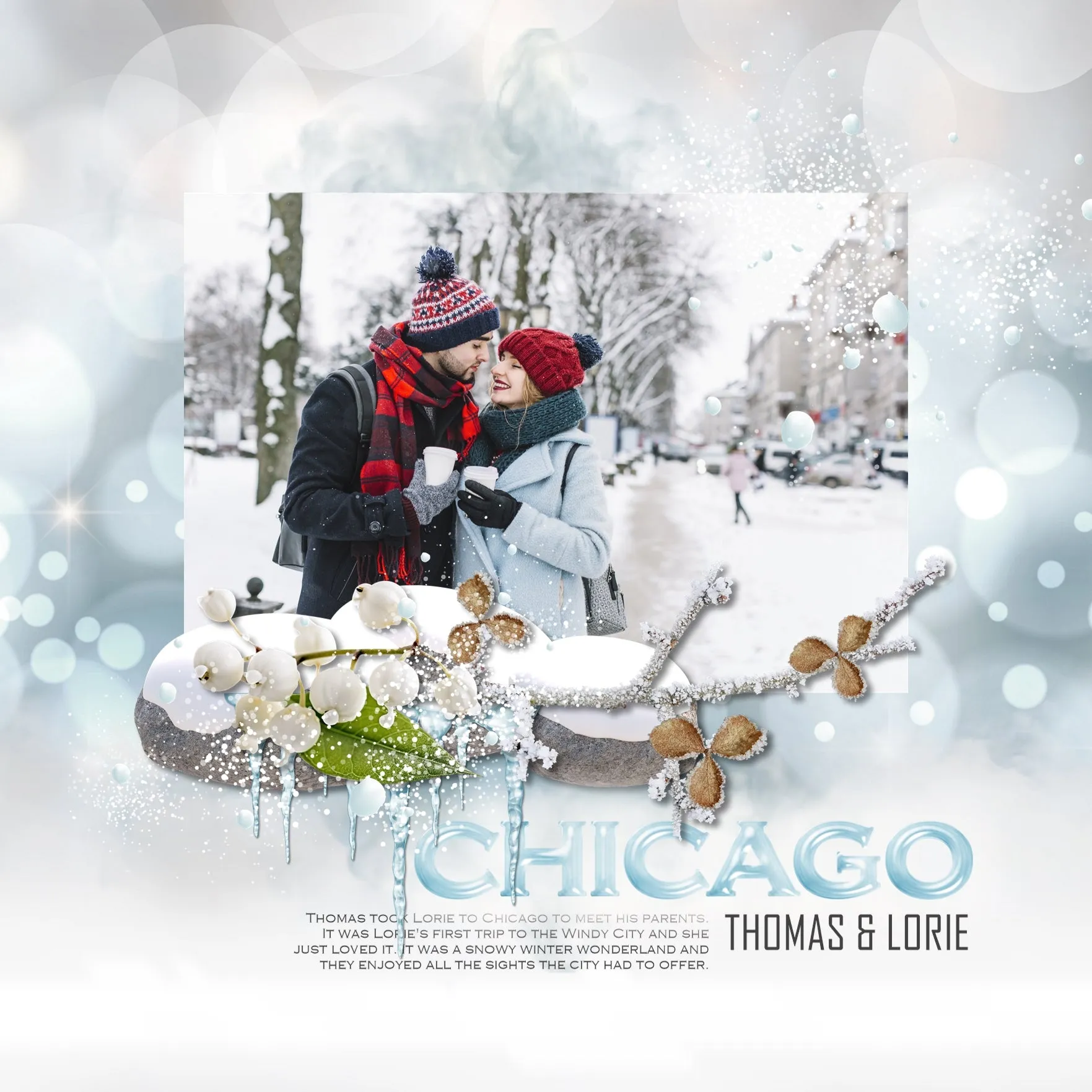 Around the Mountain Winter Digital Scrapbook Kit