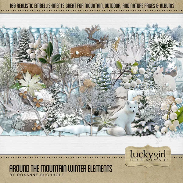 Around the Mountain Winter Digital Scrapbook Kit
