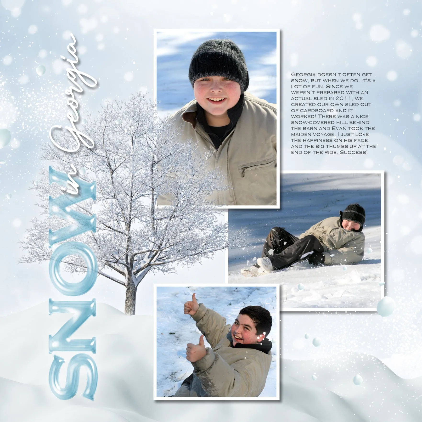 Around the Mountain Winter Snow Digital Scrapbook Kit
