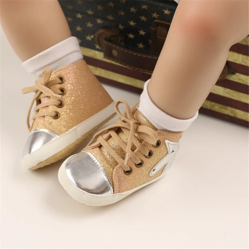 Baby Casual Cartoon Unicorn Lace Up Shoes Wholesale Baby Shoes