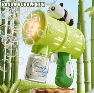 Battery Operated Panda Bubble Gun With Lights