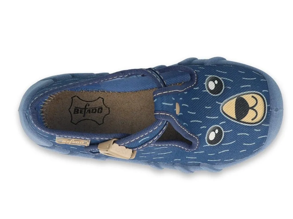 Befado Dark Blue School Slippers SPEEDY | 110P439