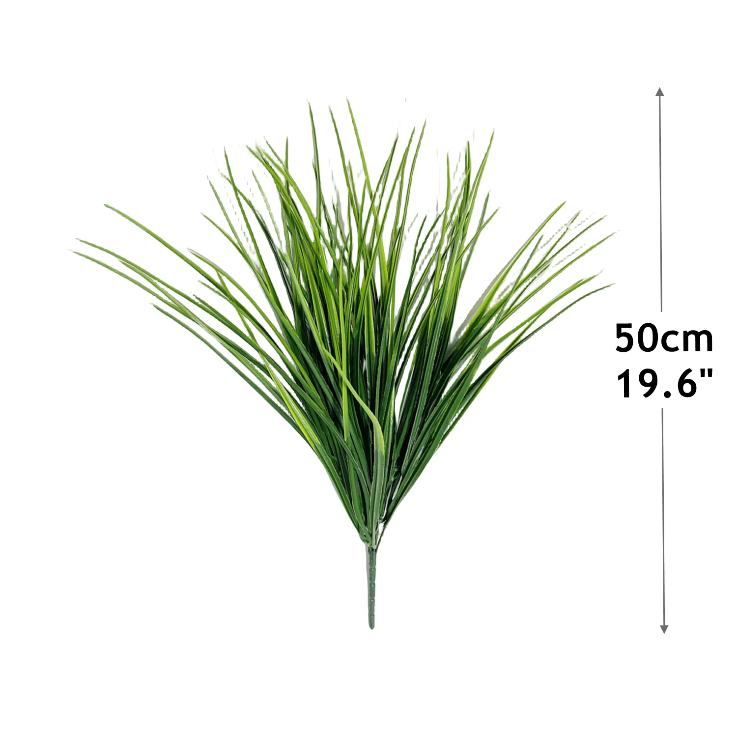 Bulk 19.6" Green Plastic Grass Artificial Plants Bush for Outdoors Wholesale