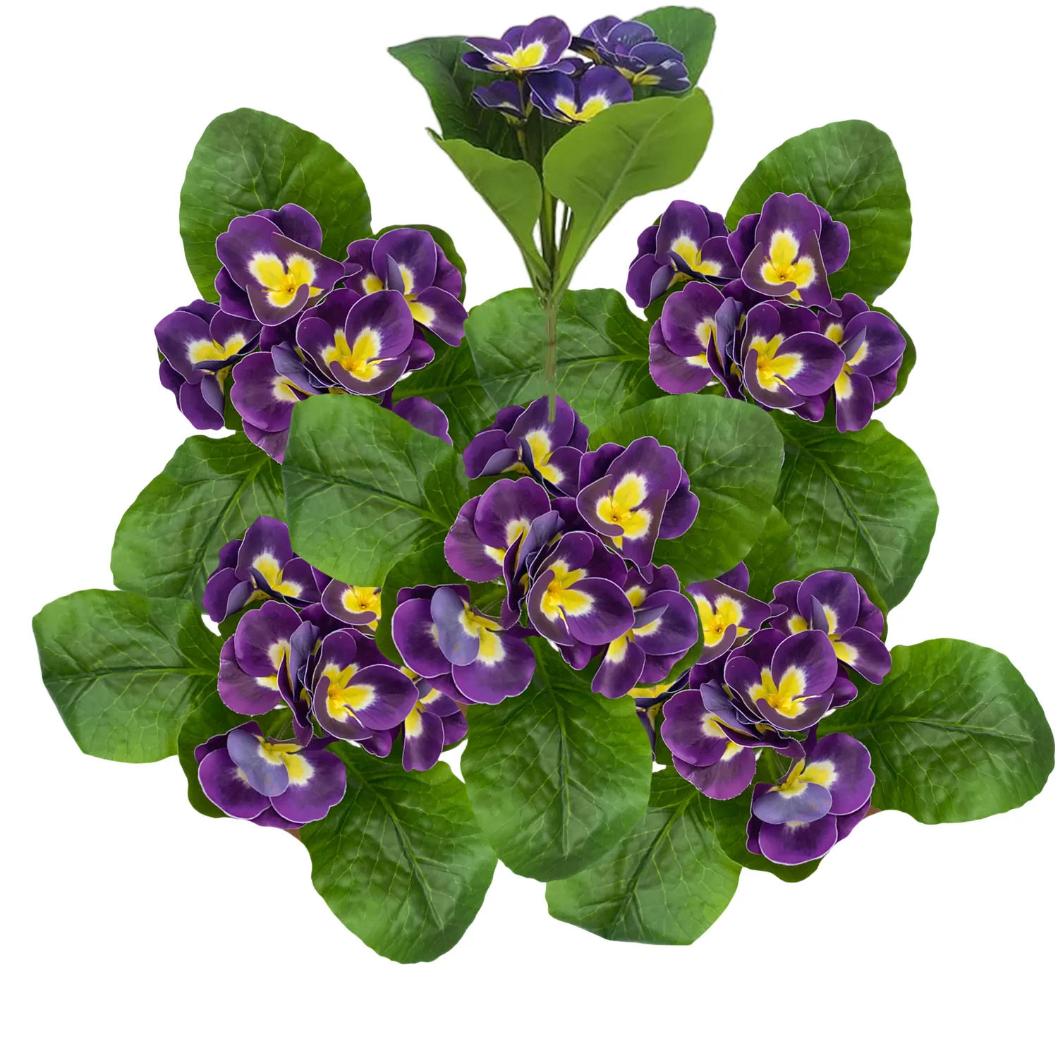 Bulk 9.8" 5Pcs Artificial Pansy Flowers for Outdoors UV Resistant Plants Wholesale