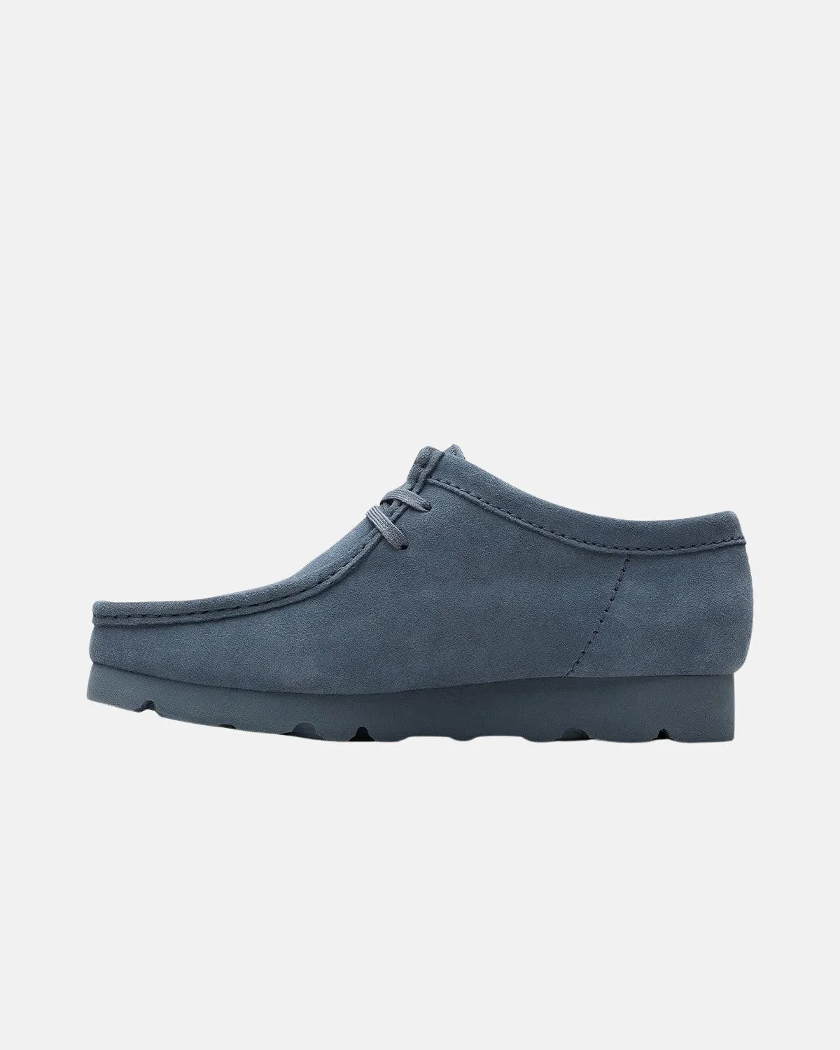 CLARKS ORIGINALS MENS WALLABEE GTX SHOES BLUE GREY SUEDE