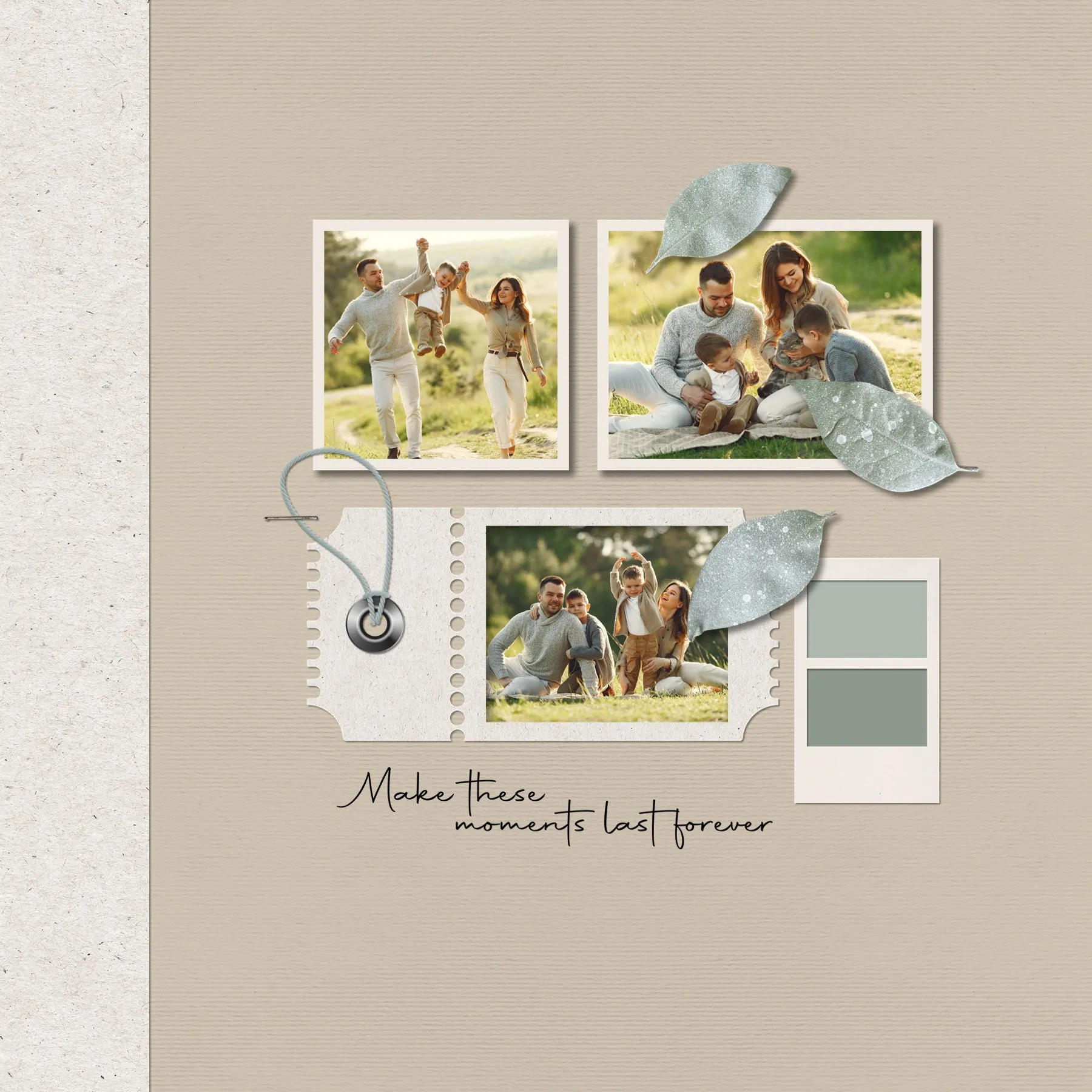 Color Story Page Builder 1 Digital Scrapbook Kit