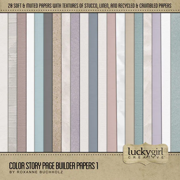Color Story Page Builder 1 Digital Scrapbook Kit