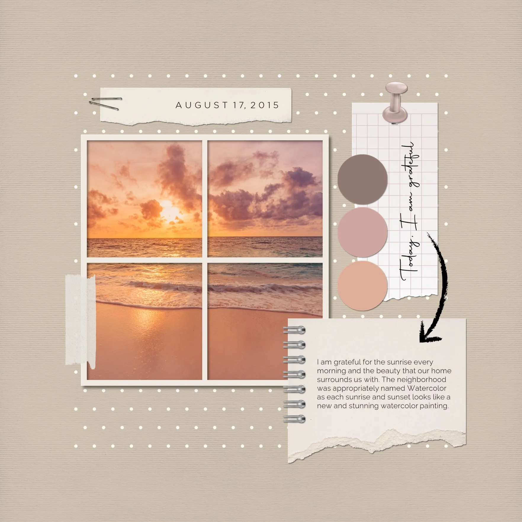 Color Story Page Builder Elements 1 Digital Scrapbook Kit