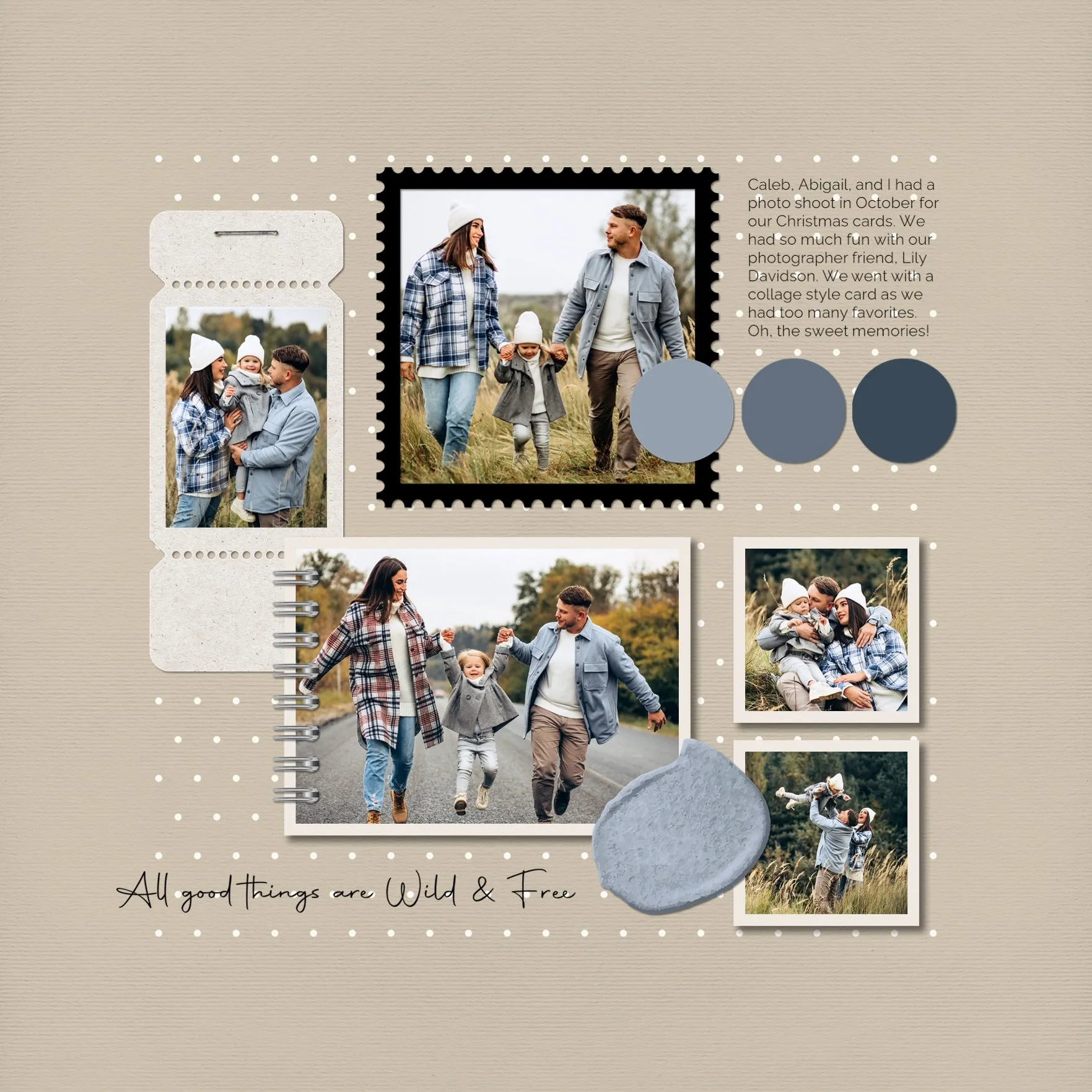 Color Story Page Builder Elements 1 Digital Scrapbook Kit