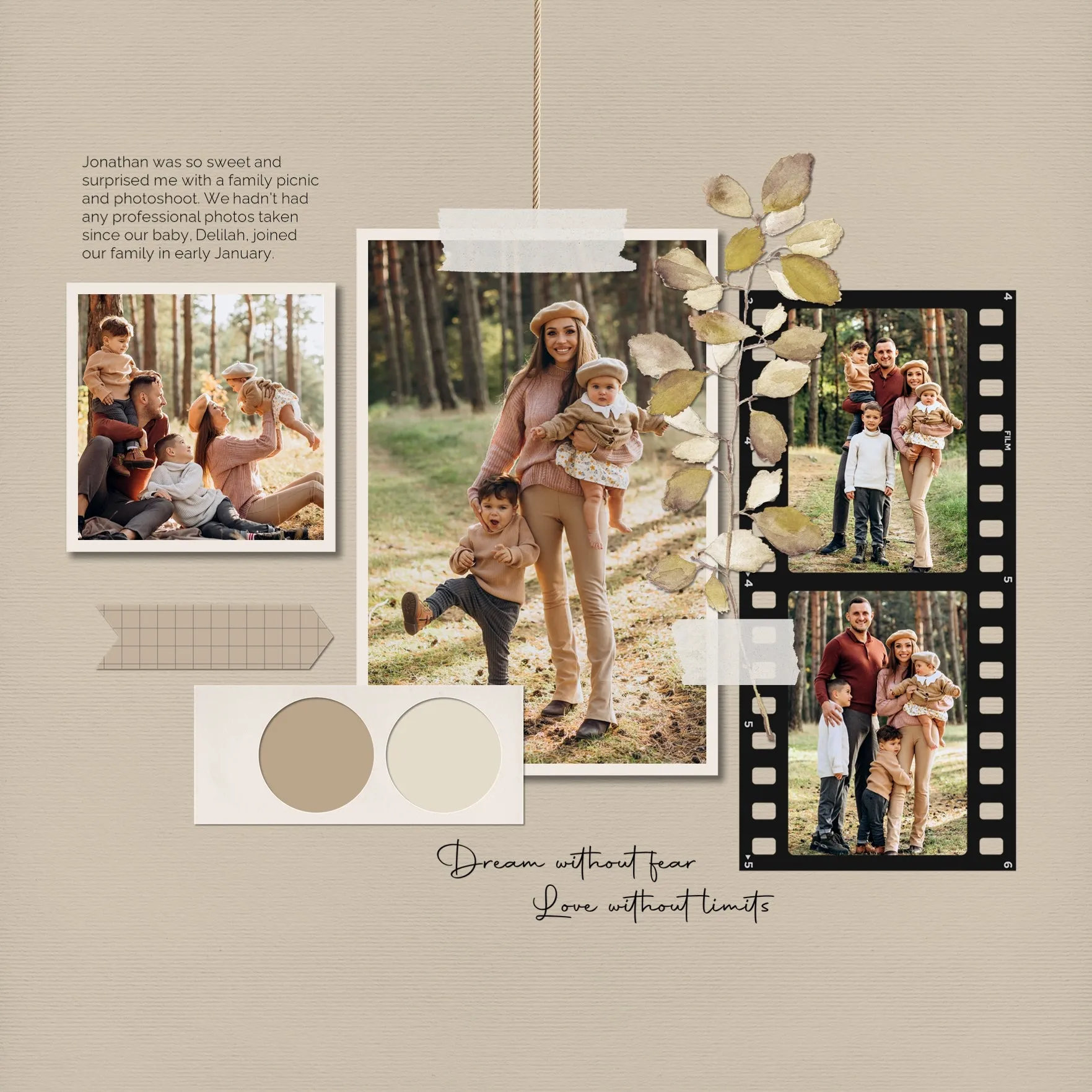 Color Story Page Builder Elements 1 Digital Scrapbook Kit