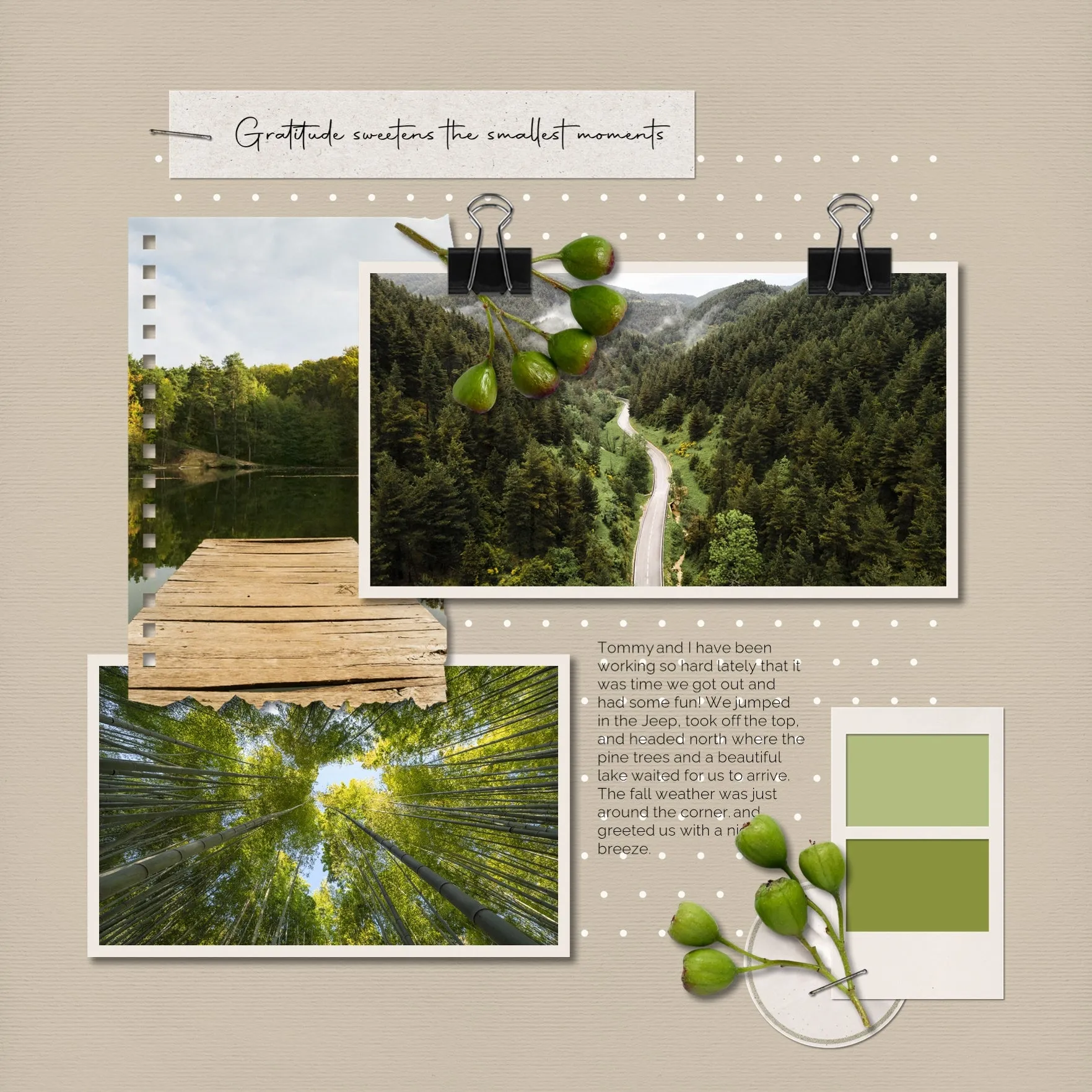 Color Story Page Builder Elements 1 Digital Scrapbook Kit