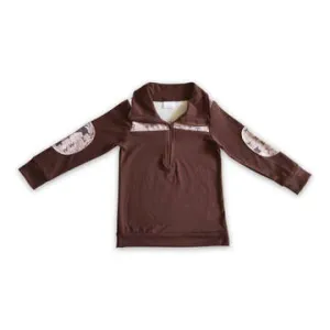 Cow Branded Half Zip