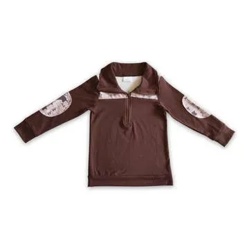 Cow Branded Half Zip