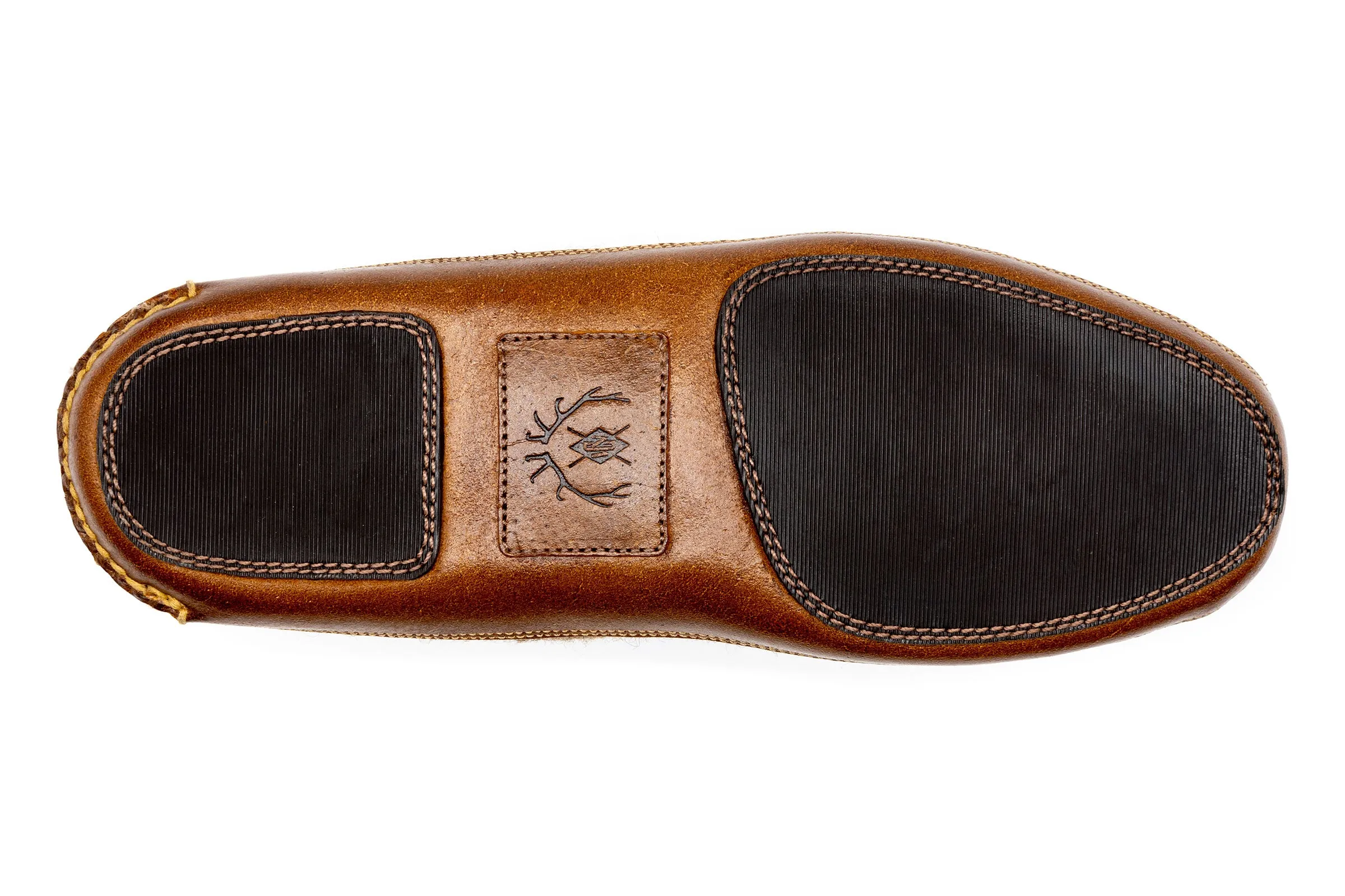 Cozy Country Harris Tweed Horse Bit Slippers - Herringbone