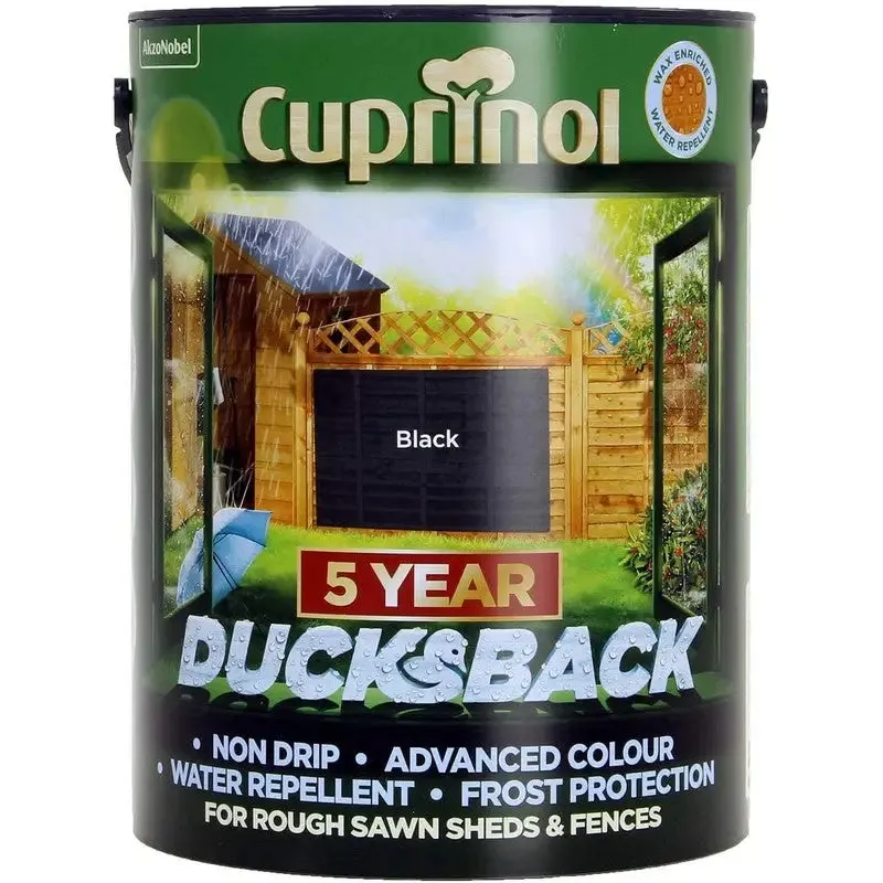 Cuprinol Ducksback Wax Based Weatherproof Fence Paint - 5 Litres (Colours As Stocked)