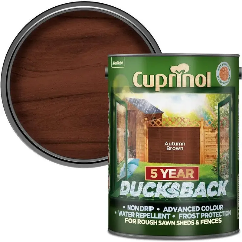 Cuprinol Ducksback Wax Based Weatherproof Fence Paint - 5 Litres (Colours As Stocked)
