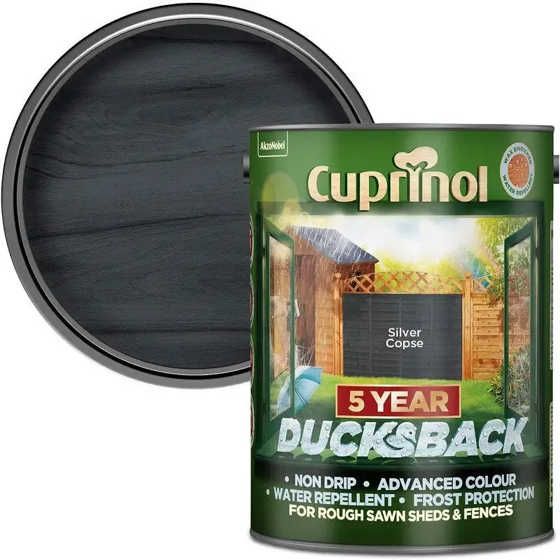 Cuprinol Ducksback Wax Based Weatherproof Fence Paint - 5 Litres (Colours As Stocked)