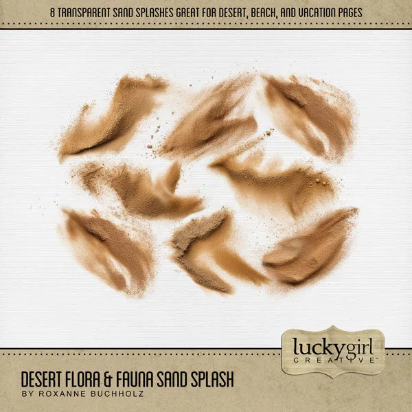 Desert Flora & Fauna Sand Splash Digital Scrapbook Kit