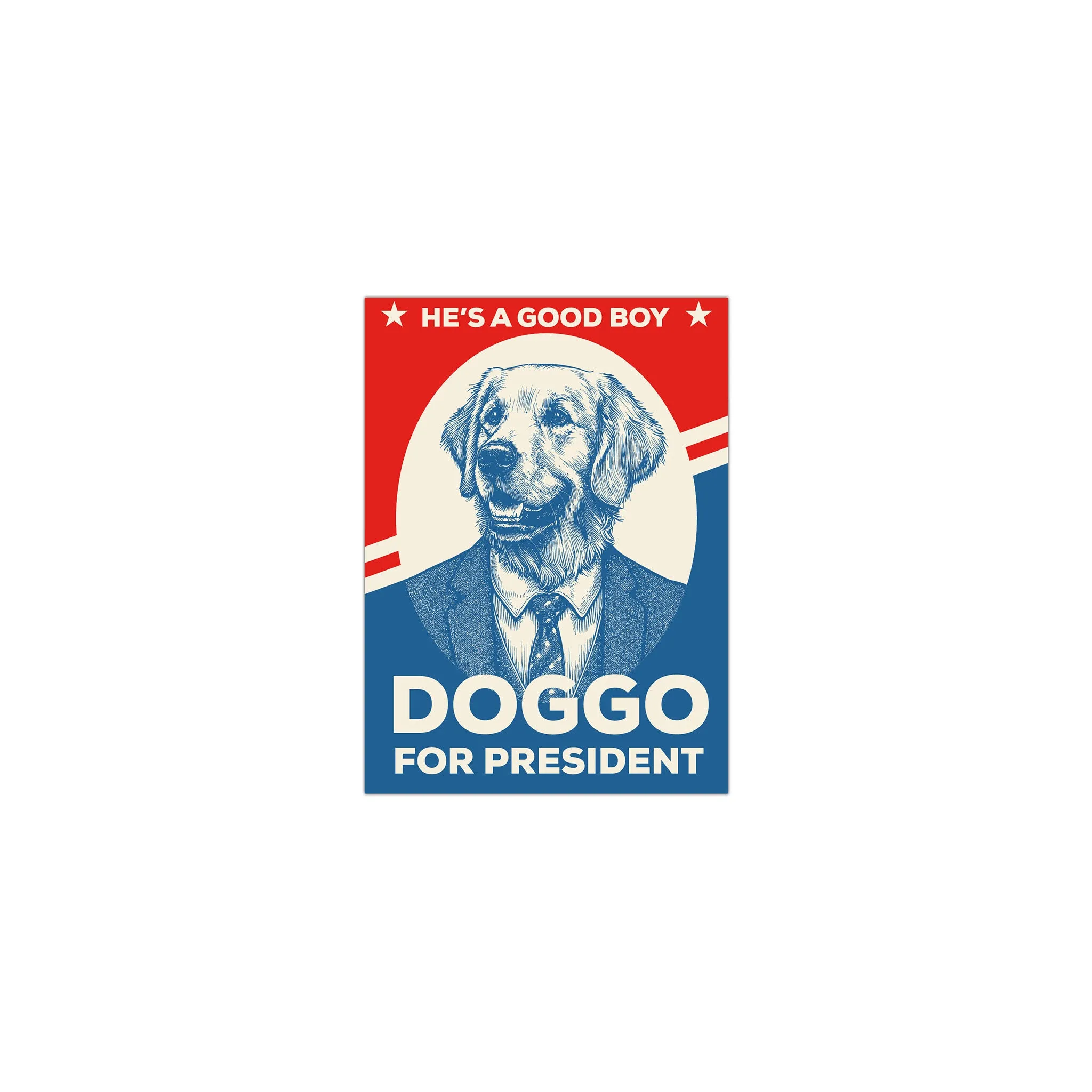 Doggo For President Sticker
