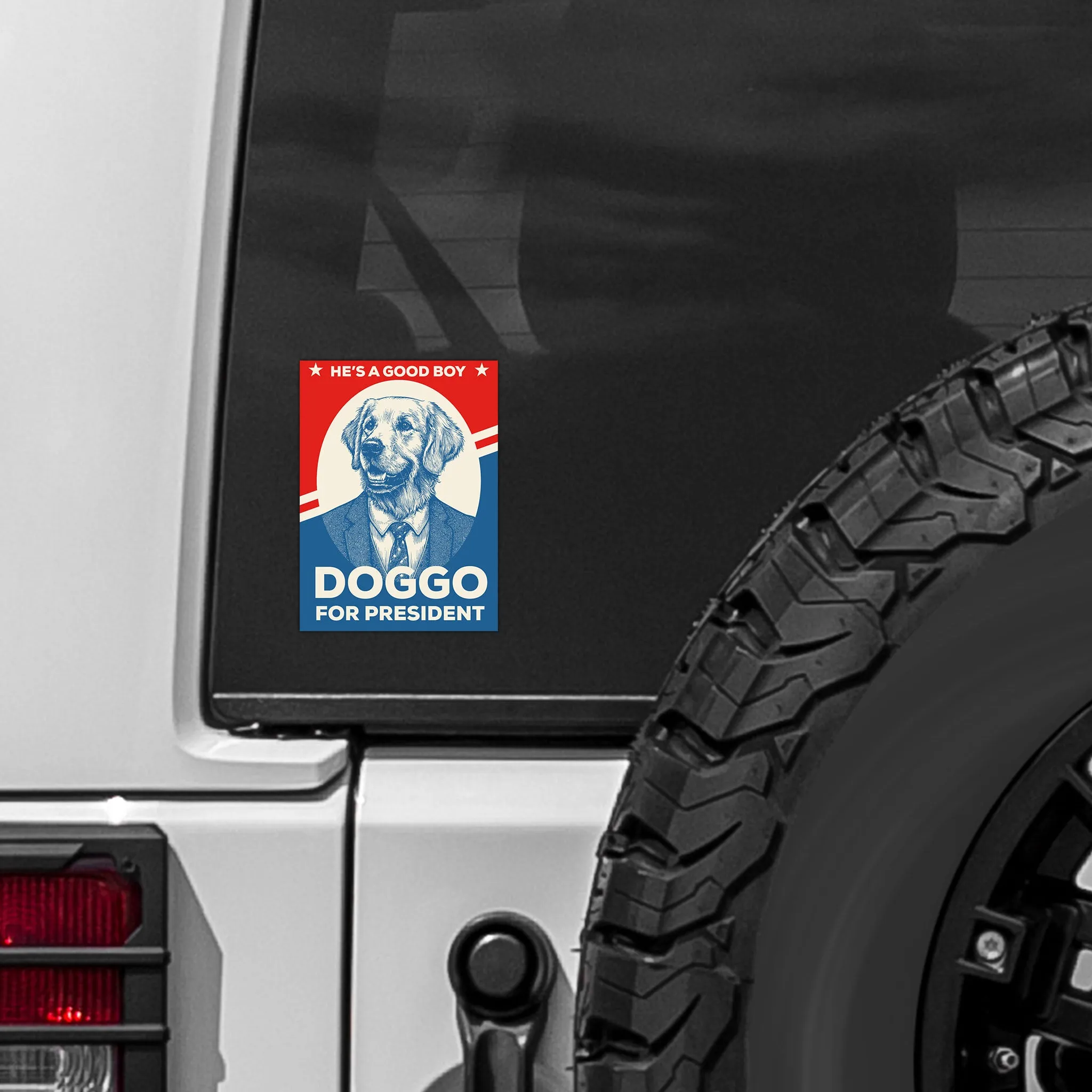 Doggo For President Sticker