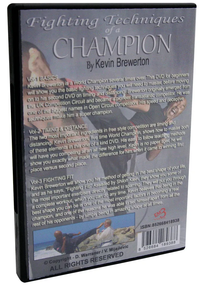 Fighting Techniques of a Champion 3 DVD Set by Kevin Brewerton