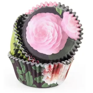 Floral Foil Baking Cups - 60 Pkt