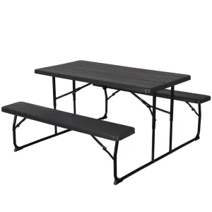 Gardeon Set of 3 Outdoor Dining Becnh Set Lounge Setting HDPE Folding
