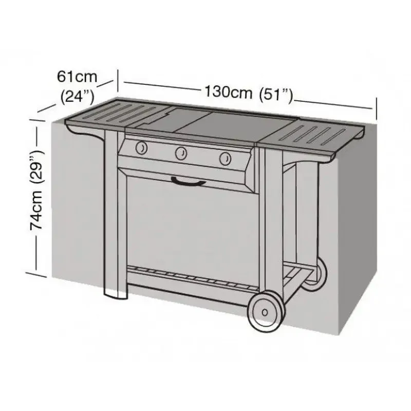 Garland Medium Flatbed Barbecue Cover - Black