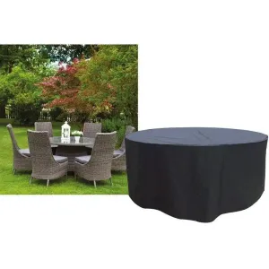 Garland Round Furniture Set Cover Black - 6 - 8 Seater