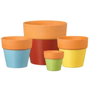 Glazed Terra Cotta Flower Pot Sprout 6.5in