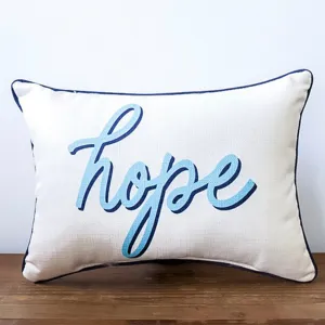 Hope Color Drop Rectangle Pillow