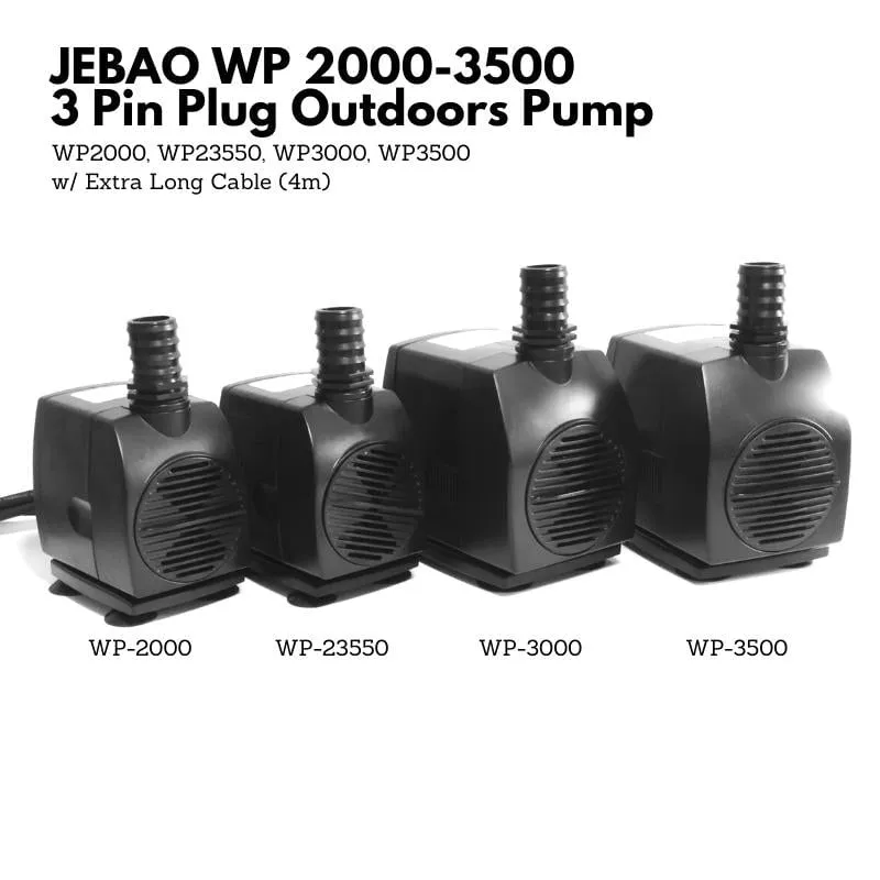 JEBAO Outdoors Water Pump (4m Weather Proof Cable) - 2000-5000(L/Hr)