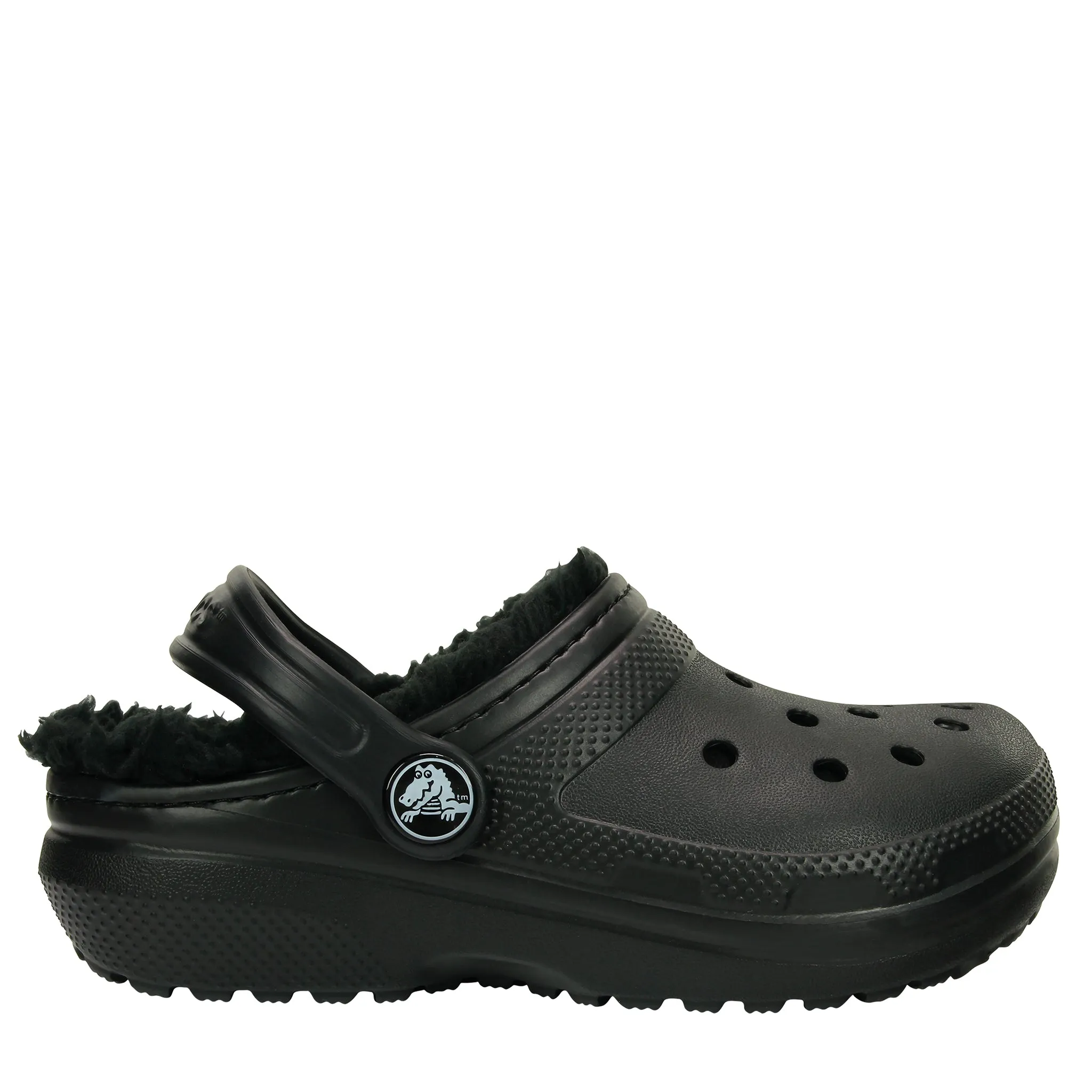Kids Crocs Black Classic Lined Clog