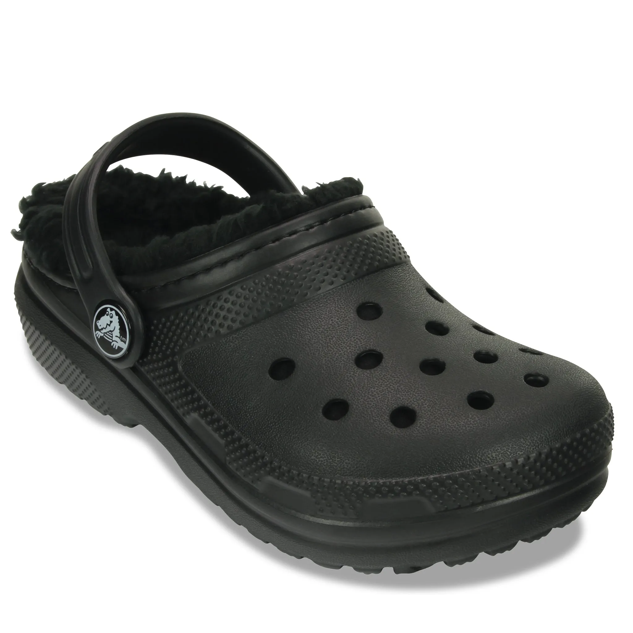 Kids Crocs Black Classic Lined Clog