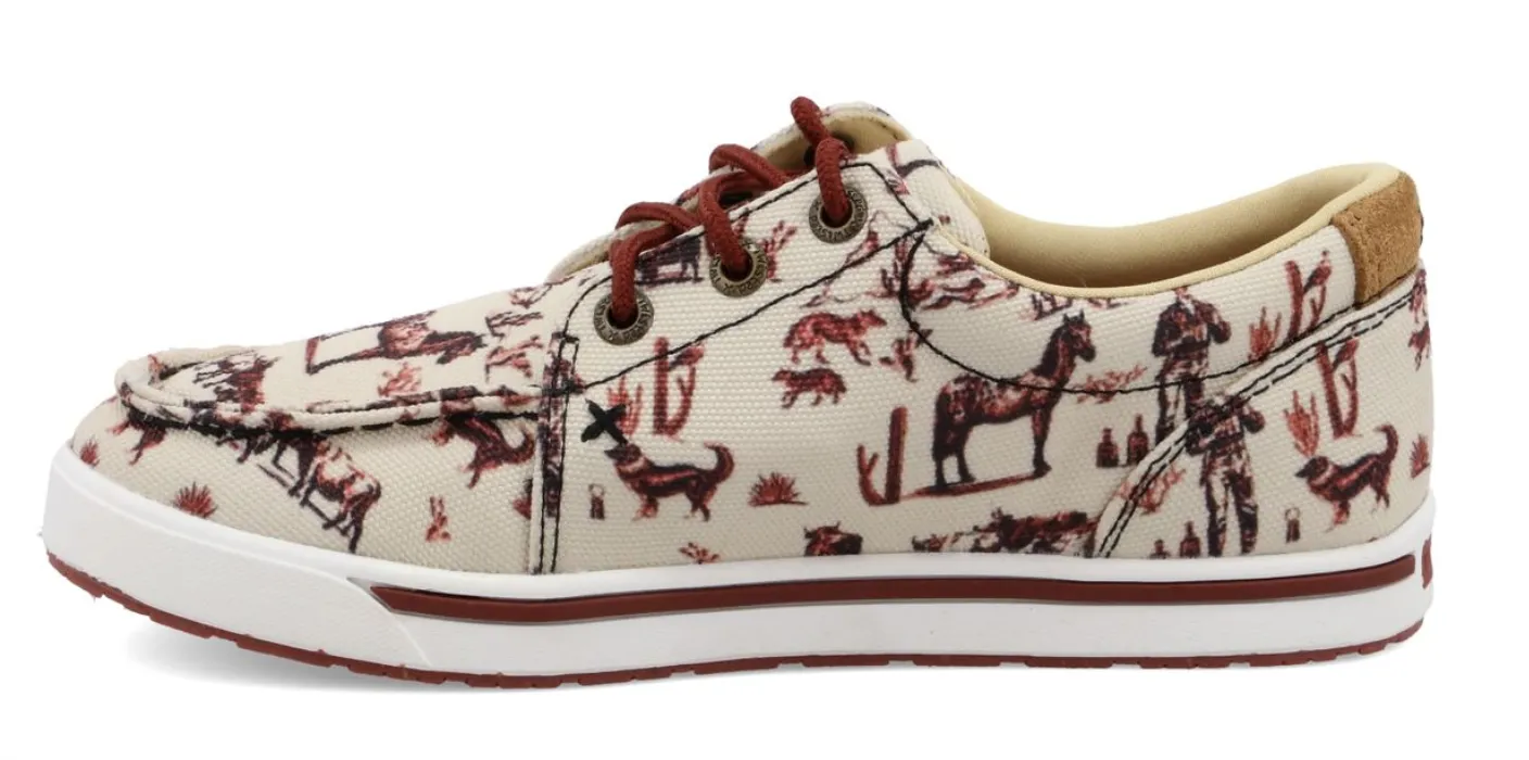 Kids’ Kicks by Twisted X - Maroon/Ivory