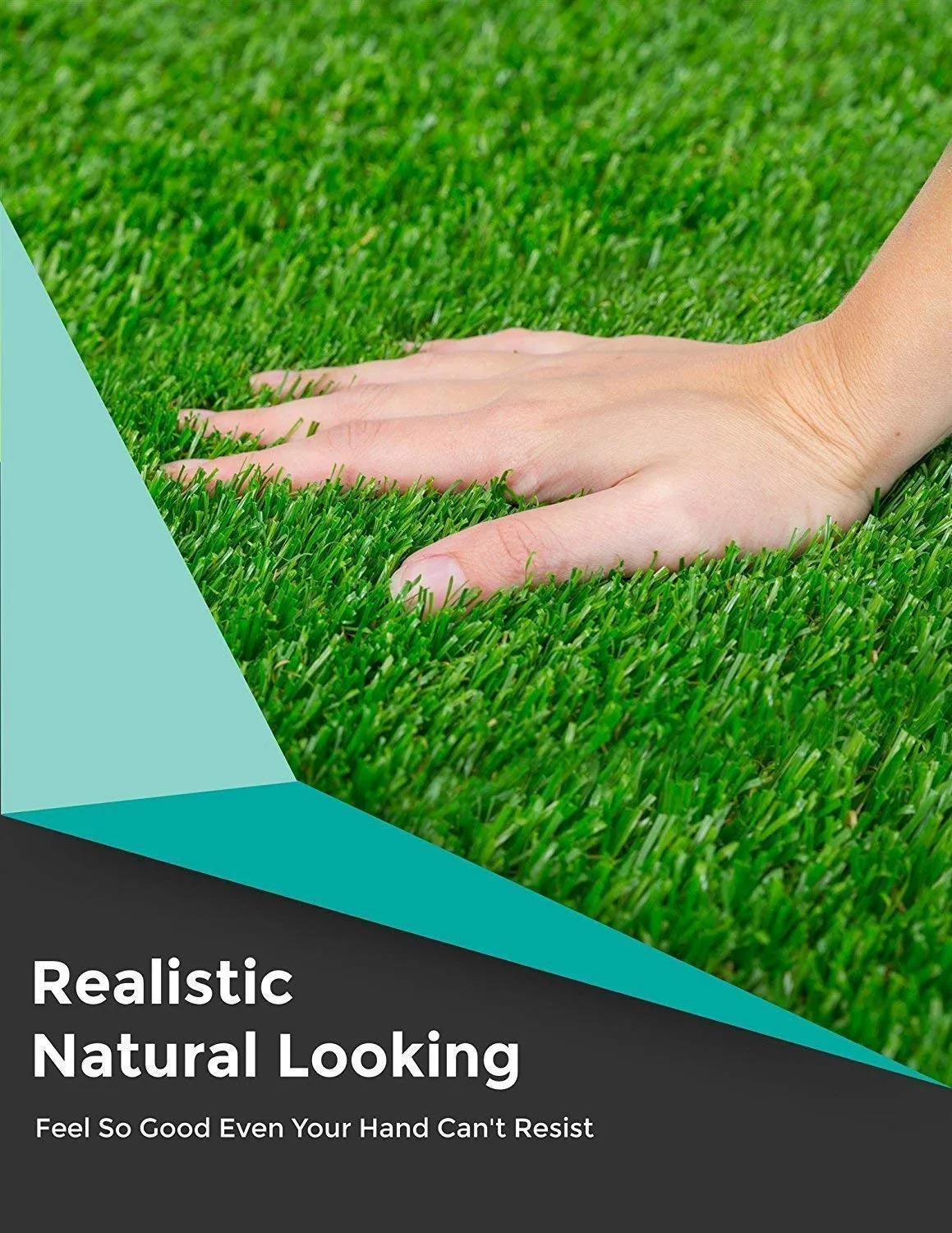Kuber Industries High Density Artificial Grass Carpet Mat (3 x 5 ft, Green, GrassCT22)