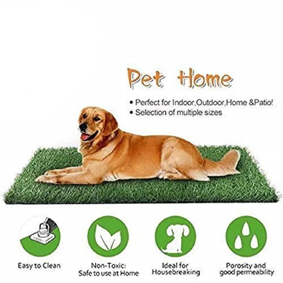 Kuber Industries High Density Artificial Grass Carpet Mat (3 x 5 ft, Green, GrassCT53)