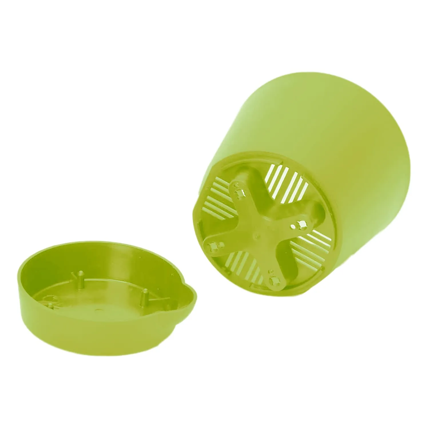 Kuber Industries Plastic Titan Pot|Garden Container for Plants & Flowers|Self-Watering Pot with Drainage Holes,6 Inch,Pack of 2 (Green)