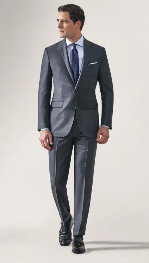 Loro Piana TRAVELLER Charcoal Grey Tropical High Twisted Lightweight Wool