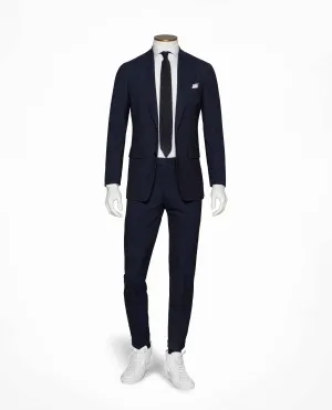 Loro Piana TRAVELLER Neapolitan Blue Tropical High Twisted Lightweight Wool