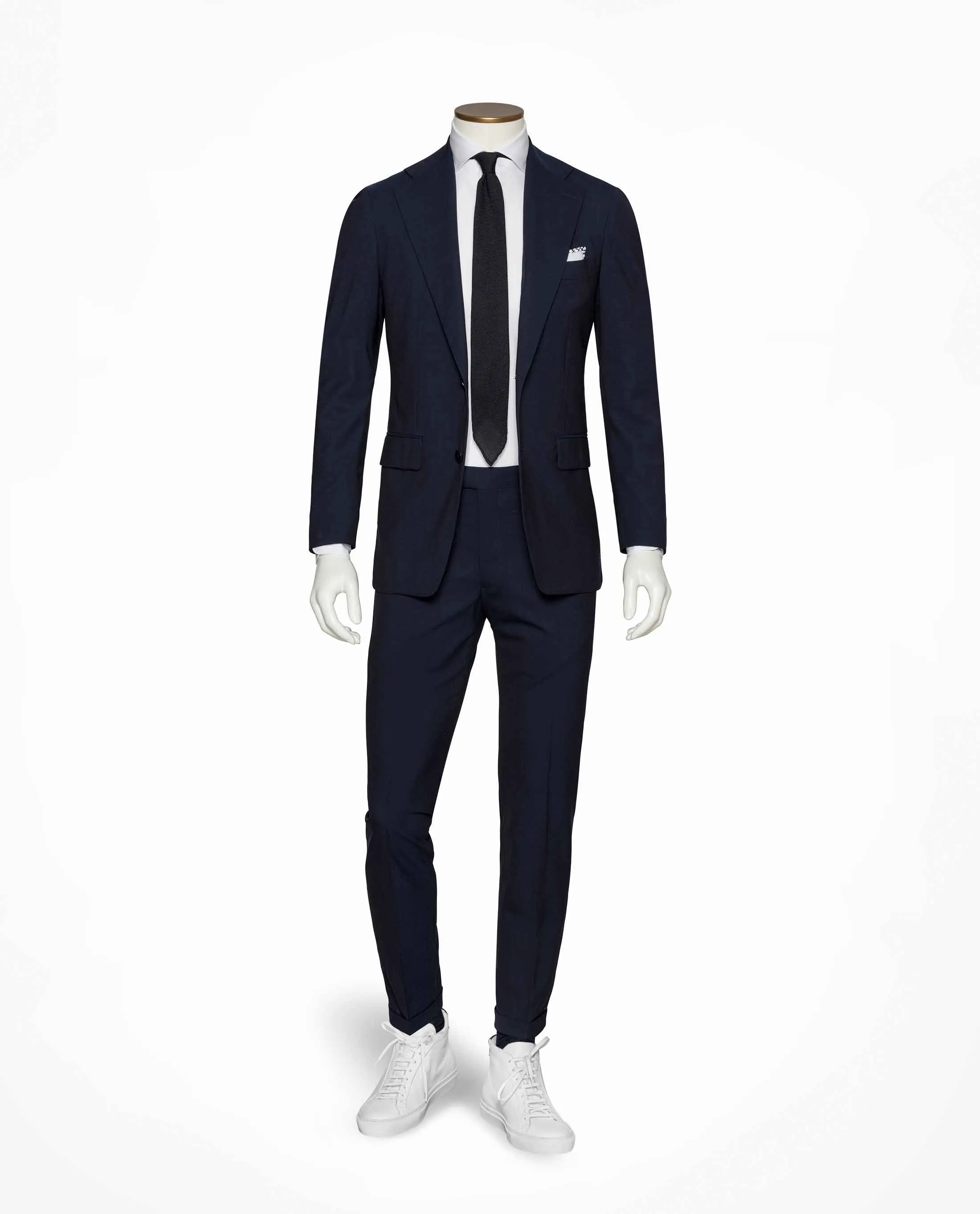 Loro Piana TRAVELLER Neapolitan Blue Tropical High Twisted Lightweight Wool