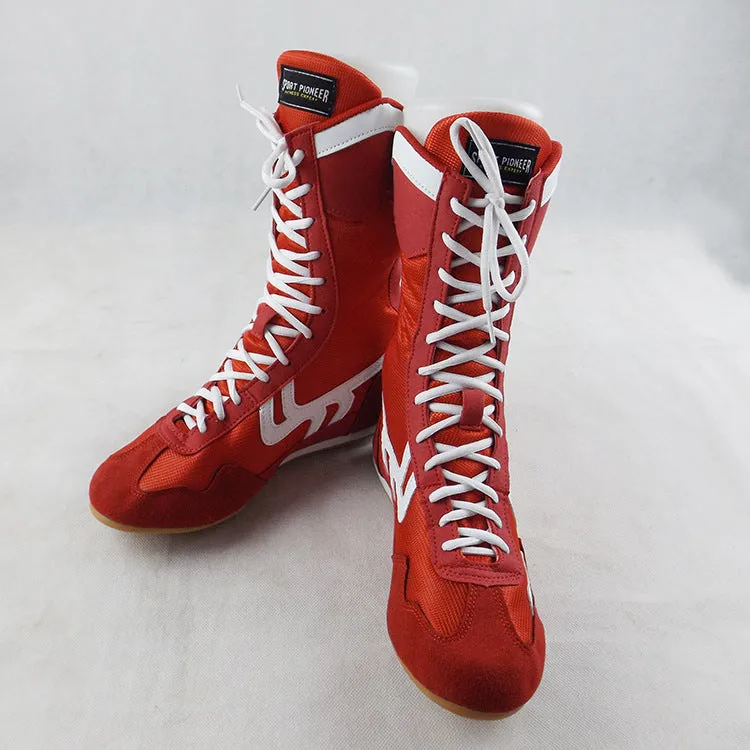 Men's Boxing & Wrestling Shoes | High Quality Boots | Red & Black