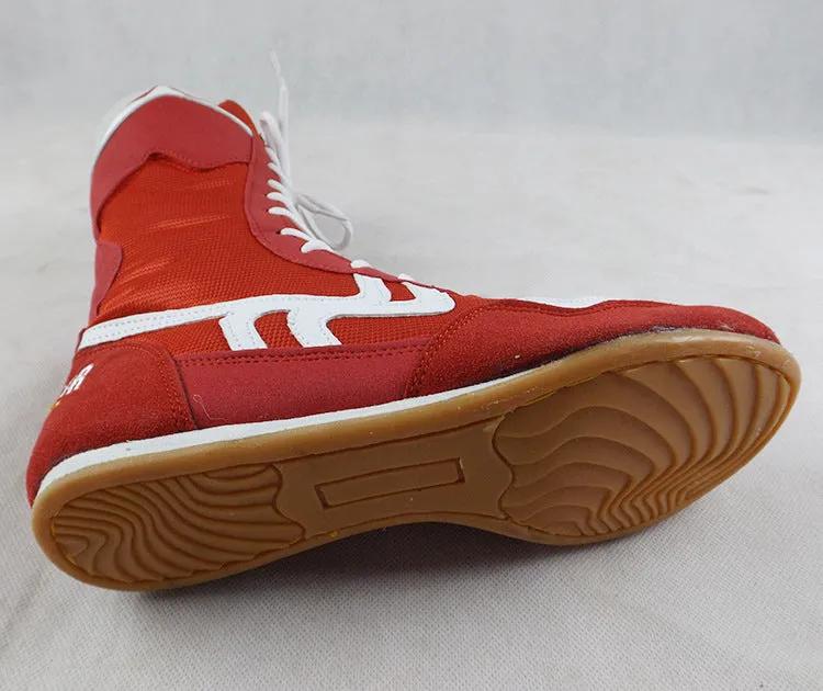 Men's Boxing & Wrestling Shoes | High Quality Boots | Red & Black