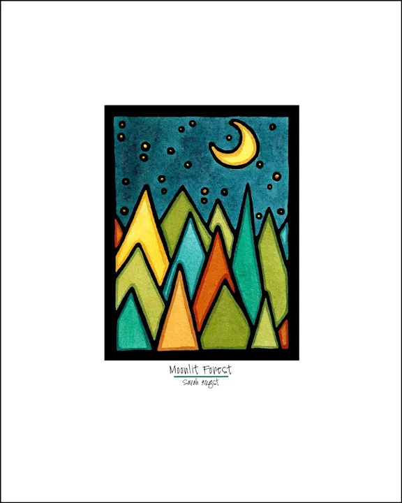 Moonlit Forest - Simple Giclee Print