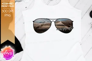 Road Trip Vibes Sunglasses - Sublimation/Printable Design